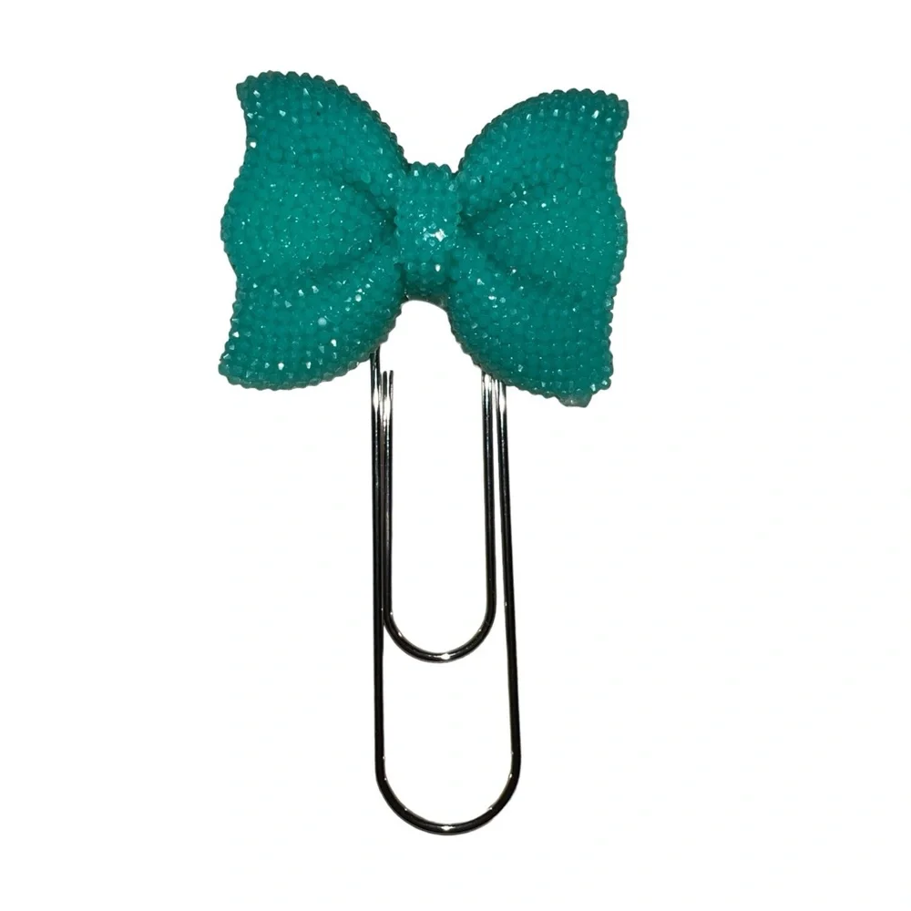 NEW Blue Bow Jumbo Planner Clip
